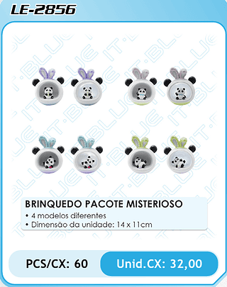 BRINQUEDO PACOTE MISTERIOSO PCS/CX: 60 Unid.CX: 32,00