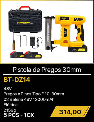 Pistola de Pregos 30mm 5PCS R$314,00