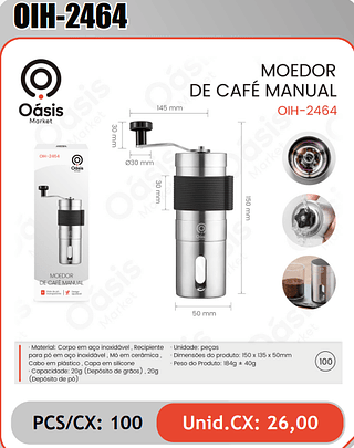 MOEDORDE CAFE MANUAL PCS/CX:100 Unid.CX:26,00