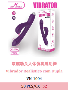 Vibrador Realistico com Dupla 50PCS/CX 52