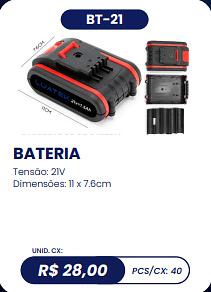BATERIA UNID. CX: R$ 28,00 PCS/CX: 40