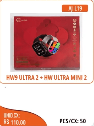 HW9 ULTRA 2 + HW ULTRA MINI 2 UNID.CX:RS 110.00 PCS/CX:50