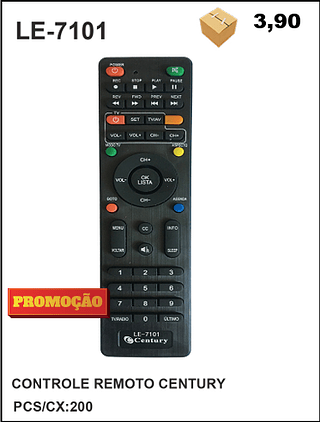 CONTROLE REMOTO CENTURY 200pç=3,9$