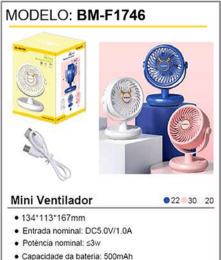 Mini Ventilador 72PCS/CX Unid.CX: 16,00