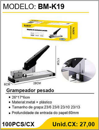 Grampeador pesado 100PCS/CX Unid.CX: 27,00