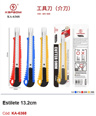 Estilete 13.2cm R$ 2,25 PCS/CX: 1152