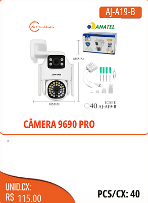 ICSEE CAMERA 9690 PRO UNID.CX: RS 115.00 PCS/CX:40