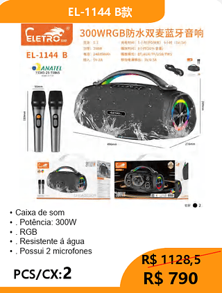 CAIXA DE SOM PCS/CX:2 R$790