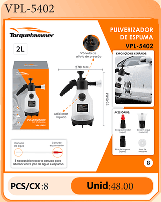 PULVERIZADOR DE ESPUMA PCS/CX:8 Unid:48.00