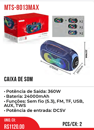 Caixa De Som 2pç=1120$