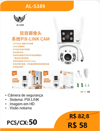 Câmera de segurança PCS/CX:50 R$ 58