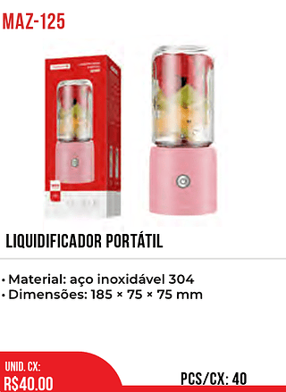 Liquidificador Portátil 40pç=40$