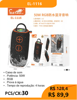 CAIXA DE SOM PCS/CX:30 R$89,9