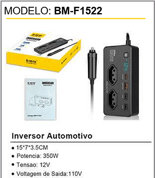 Inversor Automotivo 40PCS/CX Unid.CX: 98,00