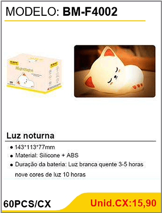 Luz noturna 60PCS/CX Unid.CX:15,90