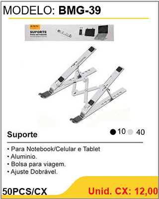 Suporte 50PCS/CX Unid. CX: 12,00
