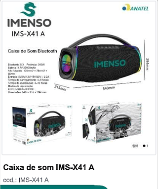 Caixa de som R$828 PC/CX 1