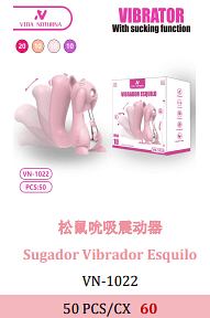 Sugador Vibrador Esquilo 50 PCS/CX 60