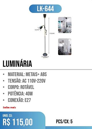 Luminária 5pç=115$