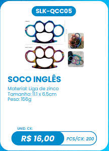 SOCO INGLÊS UNID. CX: R$ 16,00 PCS/CX: 200