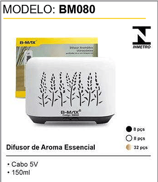 Difusor de Aroma Essencial 48PCS/CX Unid.CX:34,00