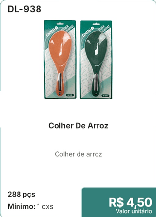 Colher De Arroz 288 pçs R$ 4.50