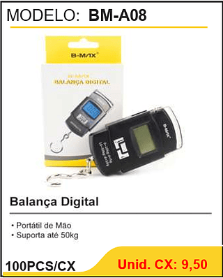 Balança Digital 100PCS/CX Unid. Unid. CX: 9,50
