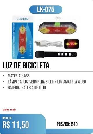 LUZ de BICICLETA 240PÇ=11,50$