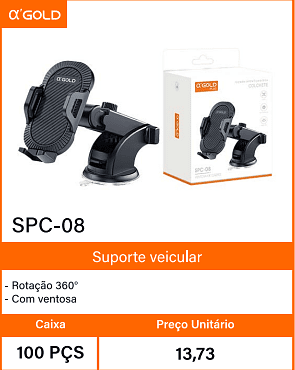 Suporte veicular Caixa 100 PCS Preco Unitario 13,73