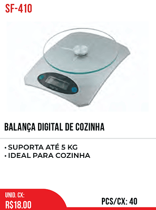 Balança Digital De Cozinha 40pç=18$