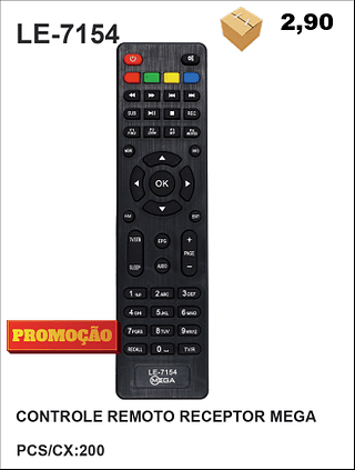 CONTROLE REMOTO RECEPTOR MEGA 200pç=2,9$