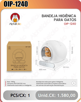 BANDEJA HGIENICAPARA GATOS Unid.CX: 1.580,00 PCS/CX:1