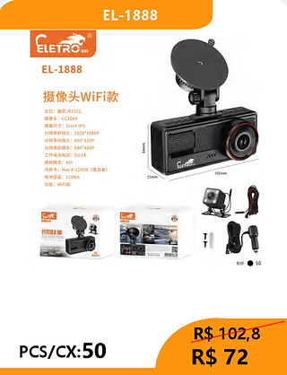 CAMERA VEICULAR PCS/CX:50 R$72