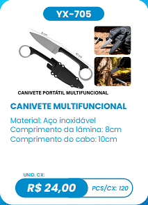 CANIVETE MULTIFUNCIONAL UNID. CX: R$ 24,00 PCS/CX: 120