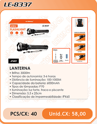 LANTERNA 40PÇ=58$
