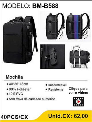 Mochila 40PCS/CX Unid.CX: 62,00
