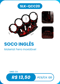 SOCO INGLÊS UNID. CX: R$ 13,50 PCS/CX: 120