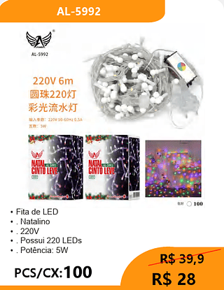 Fita de LED PCS/CX:100 R$ 28