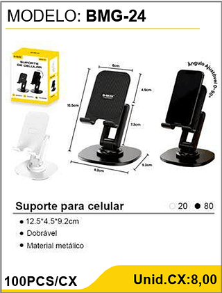 Suporte para celular 100PCS/CX Unid.CX:8,00