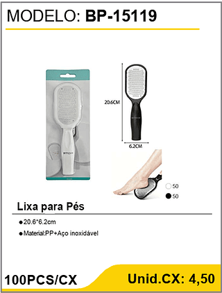 Lixa para Pes 100PCS/CX Unid.CX: 4,50