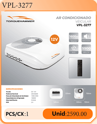 AR CONDICIONADO VEICULAR PCS/CX:1 Unid:2590.00