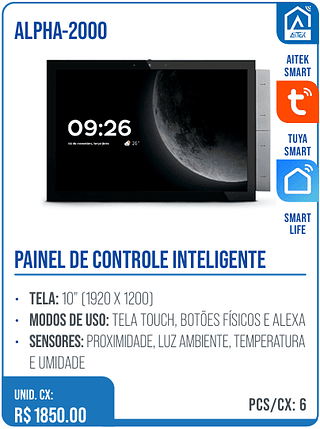 PAINEL DE CONTROLE INTELIGENTE UNID. CX: R$ 1850.00 PCS/CX: 6