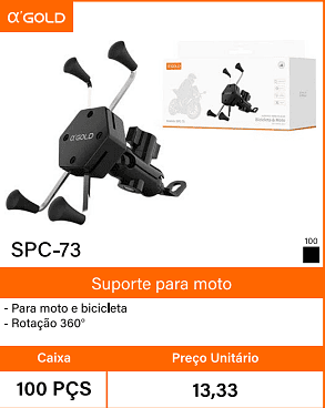 Suporte para moto - Caixa 100 PCS Preco Unitario 13,33