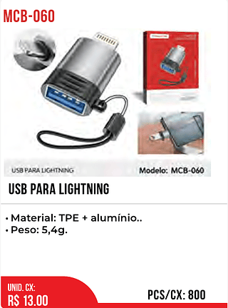 USB PARA LIGHTNING 800pç=13$