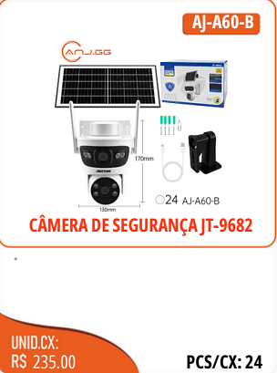 CAMERA DE SEGURANCA JT-9682 UNID.CX:RS 235.00 PCS/CX:24