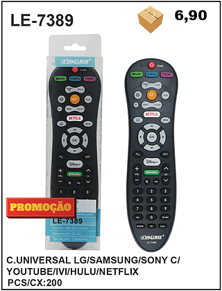 C.UNIVERSAL LG/SAMSUNG/SONY C/ YOUTUBE/IVI/HULU/NETFLIX 200PÇ=6,9$