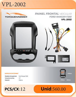 PAINEL FRONTAL VEICULAR FORD RANGER F250 PCS/CX:12 Unid:560.00