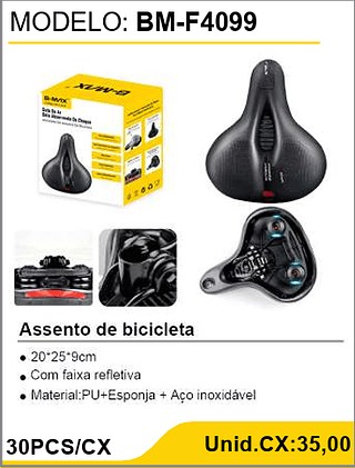 Assento de bicicleta 30PCS/CX Unid.CX:35,00