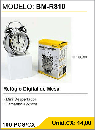 Relógio Digital de Mesa 100 PCS/CX Unid.CX: 14,00