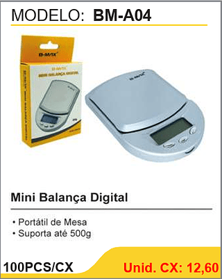 Mini Balança Digital 100PCS/CX Unid. CX: 12,60
